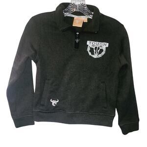 Cowboy Hardware Tough Youth Skull Barbwire Sweater Popover Pullover Size Small 6
